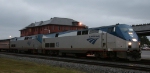 AMTK 43 leads train 92, the Silver Star, northbound on an overcast morning